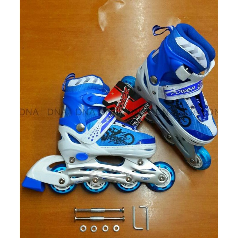 Jual Sepatu Roda Power Superb Bajaj Biru (+ Baut Bajaj) 1FT | Shopee ...