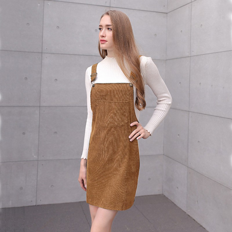 Suede sales overall dress