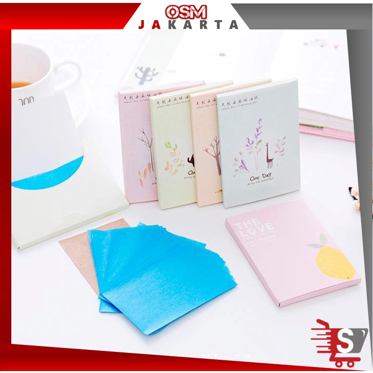 OSM JKT 5510 Kertas Linen Tissue Penyerap Minyak Tisu Linen Muka 50Pcs /  Tisu serap minyak  Oil Control Film Menyerap Minyak Muka / Kertas Minyak Wajah / Penyerap Minyak