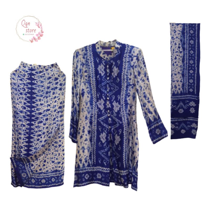 Jual Setelan Pesta Baju Rok Selendang Kain Sutra Sasirangan Khas ...