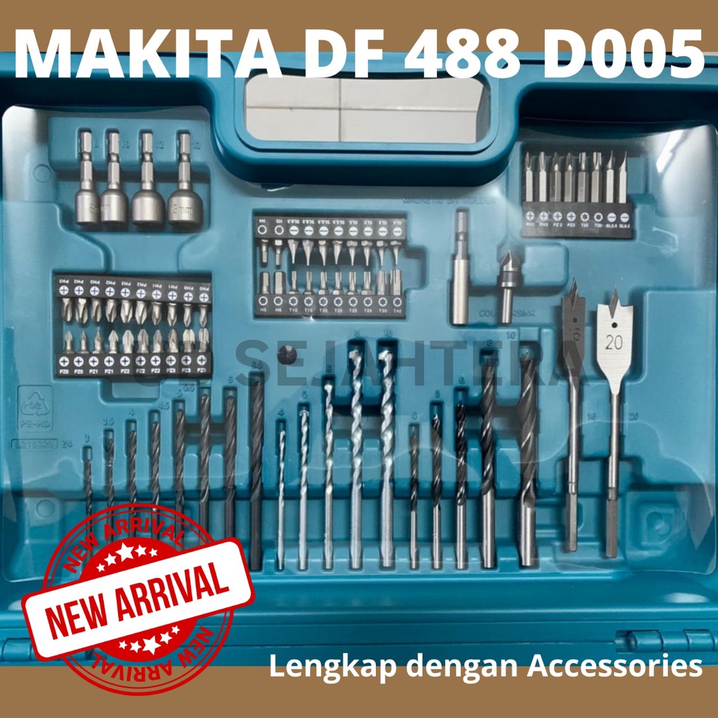 Jual Mesin Bor Baterai/Cordless Driver MAKITA 18V DF488 D005 Set ...