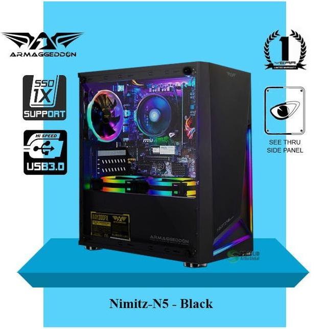 Jual Harga Terbaik Case Gaming Armaggeddon Nimitz N Aurora Micro Atx Terjamin Shopee