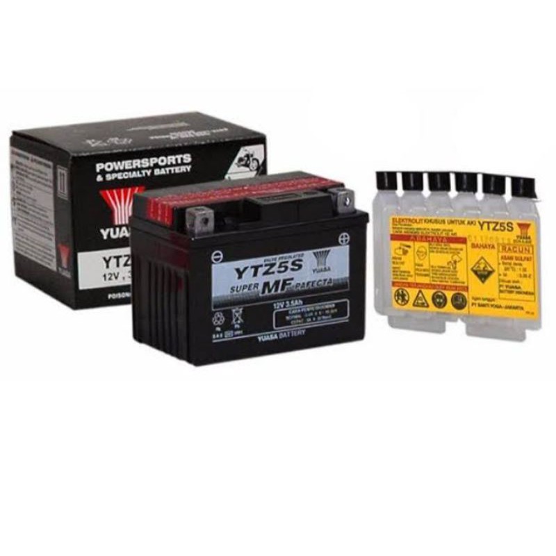 Jual Aki Kering Motor Yuasa YTZ5-S MF Maintenance Free 100% Original