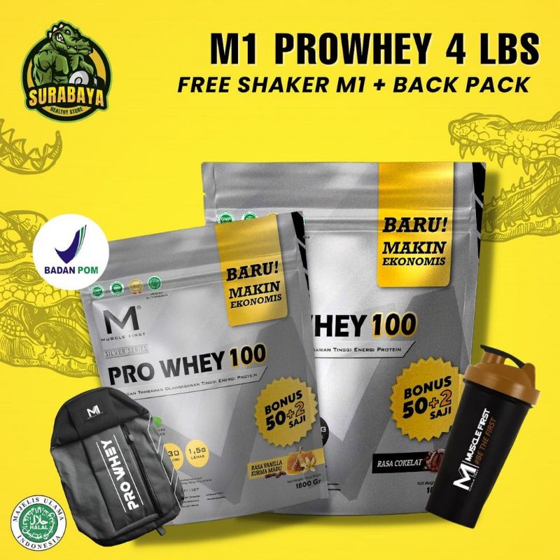 Jual M1 Muscle First Pro Whey 100 4 Lbs Musclefirst Prowhey Protein 100 ...