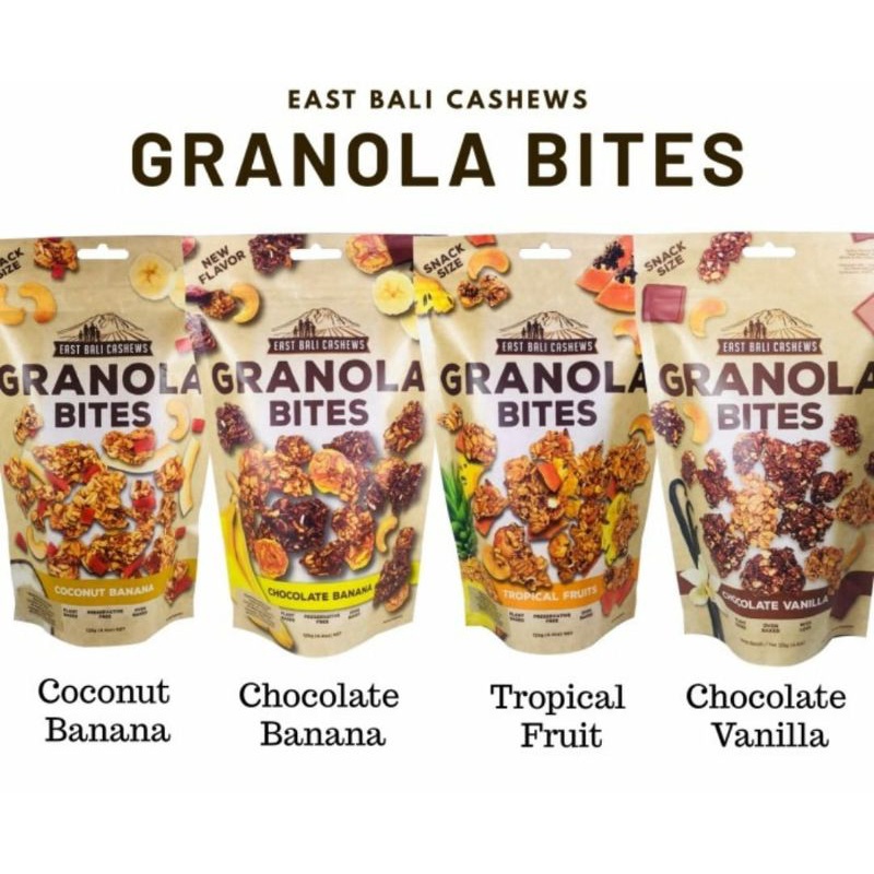 Jual East Bali Cashews Granola Bites 125gr Shopee Indonesia