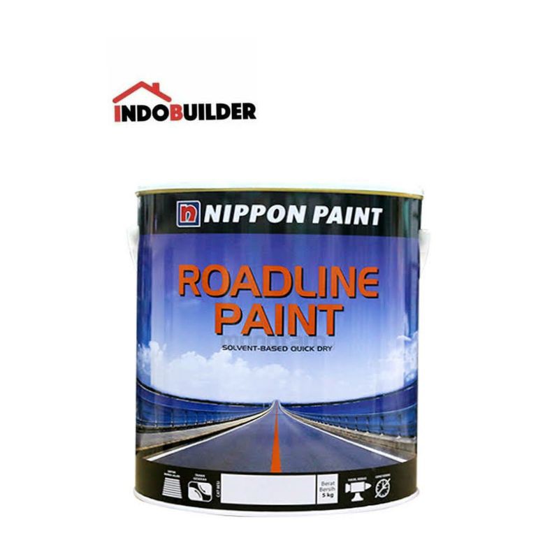 Jual NIPPON ROADLINE PAINT 1 KG HITAM KUNING PUTIH CAT MARKA JALAN