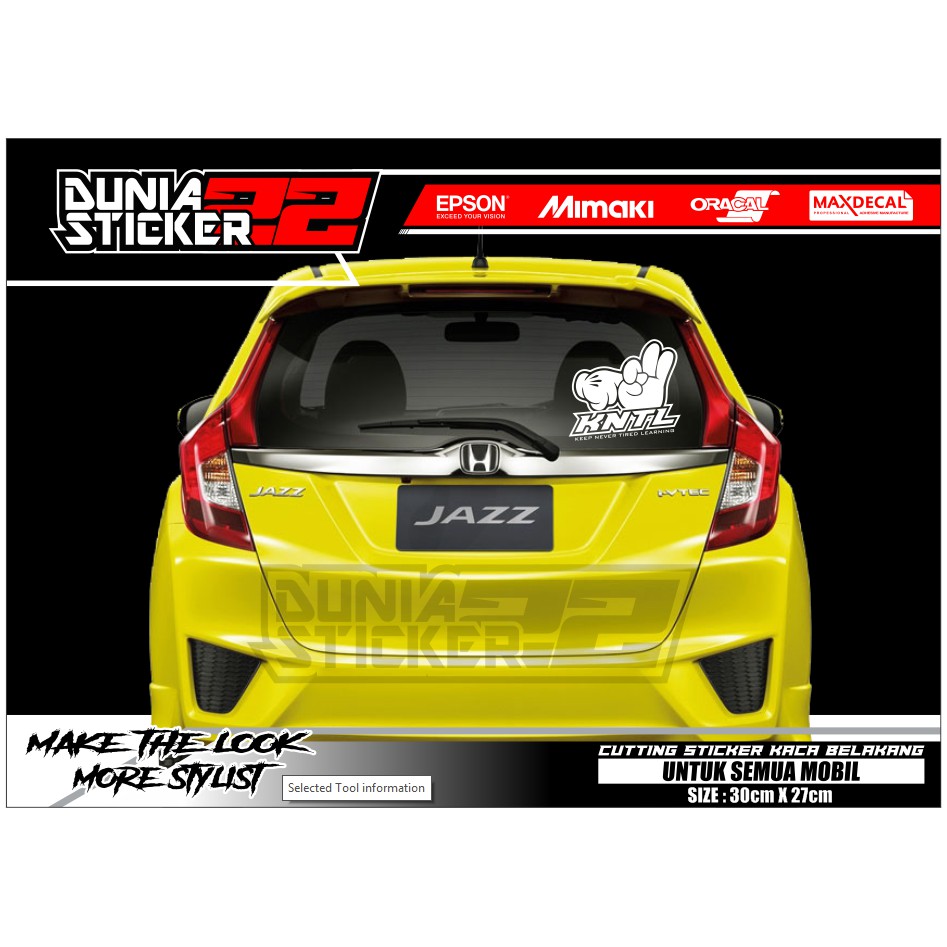 Jual Stiker kaca mobil motif KNTL Cutting Sticker KNTL Aksesoris Kaca ...