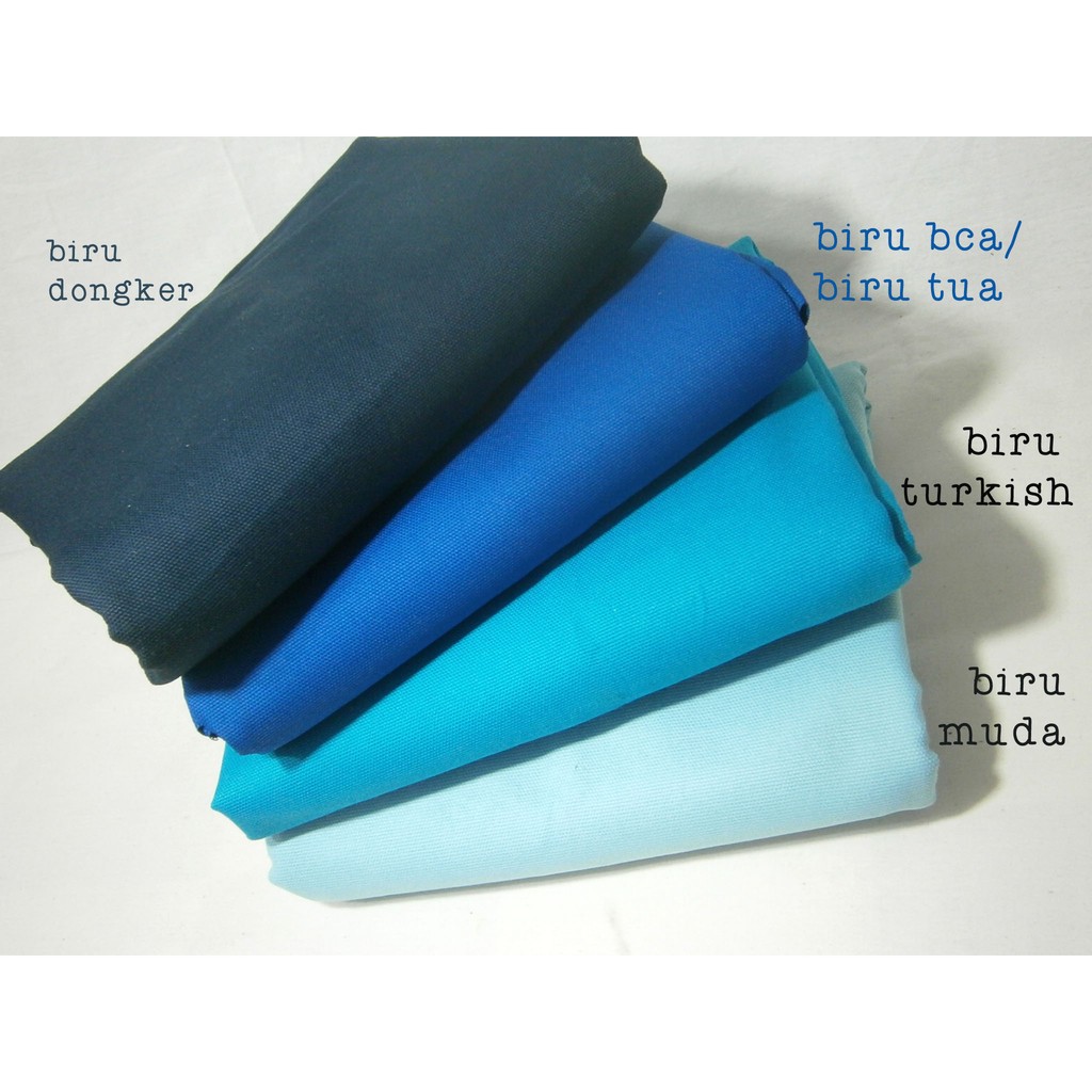 Jual KAIN KANVAS POLOS SERI BIRU - Lebar 1.50 | Shopee Indonesia