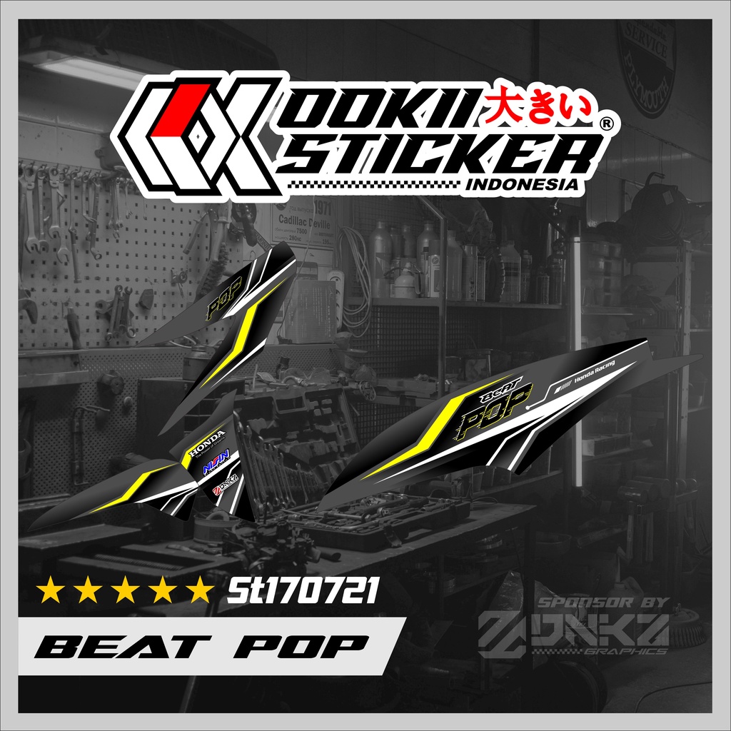 Jual Stiker Beat Pop Decal Striping Beat Pop Premium Racing ST170721 ...