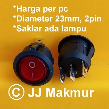 Jual Saklar Manual Bulat ON OFF 2kaki dan 3kaki - Round Push Switch ...