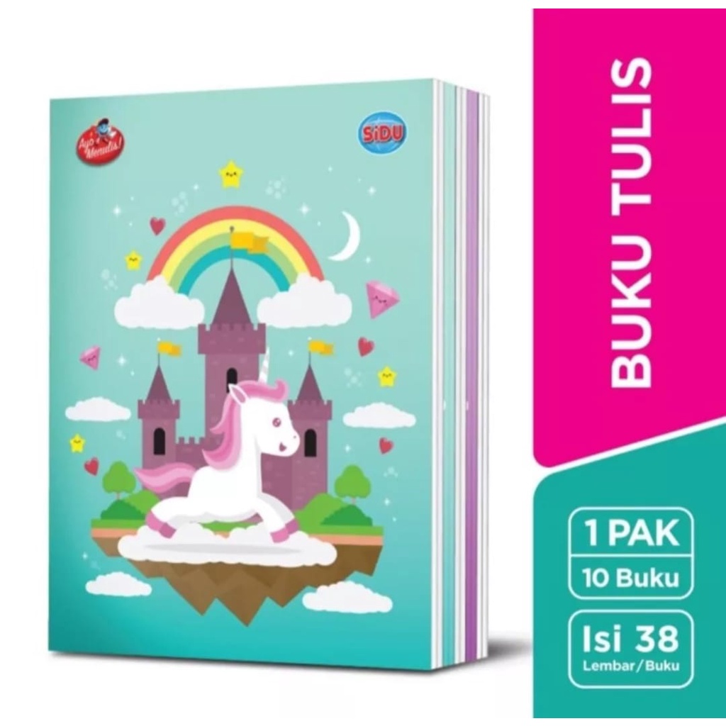 Jual Buku Tulis SIDU 38 Lembar ( 1 Pack Isi 10 Buah Buku ) | Shopee ...