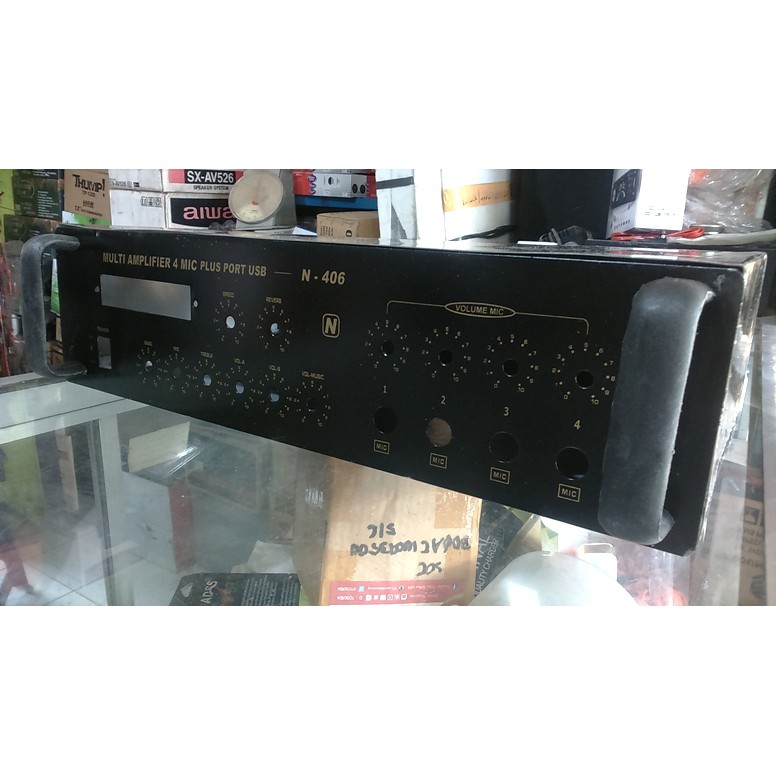 Jual BOX POWER AMPLIFIER PLUS 4 MIC USB N406 KUAT DAN BERKUALITAS ...