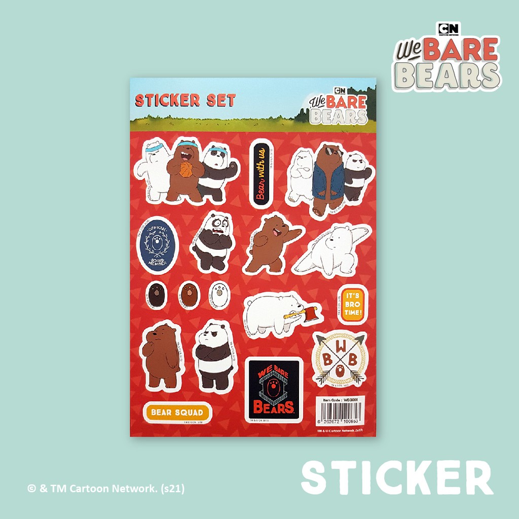 Jual We Bare Bears Sticker Sheet GENERAL / FOOD / SPORT | Shopee Indonesia