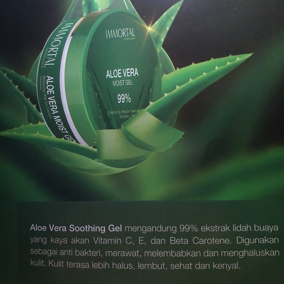 Jual Immortal Pelembab Wajah Terbaik Aloe Vera Moist Gel 99 Shopee Indonesia 5126