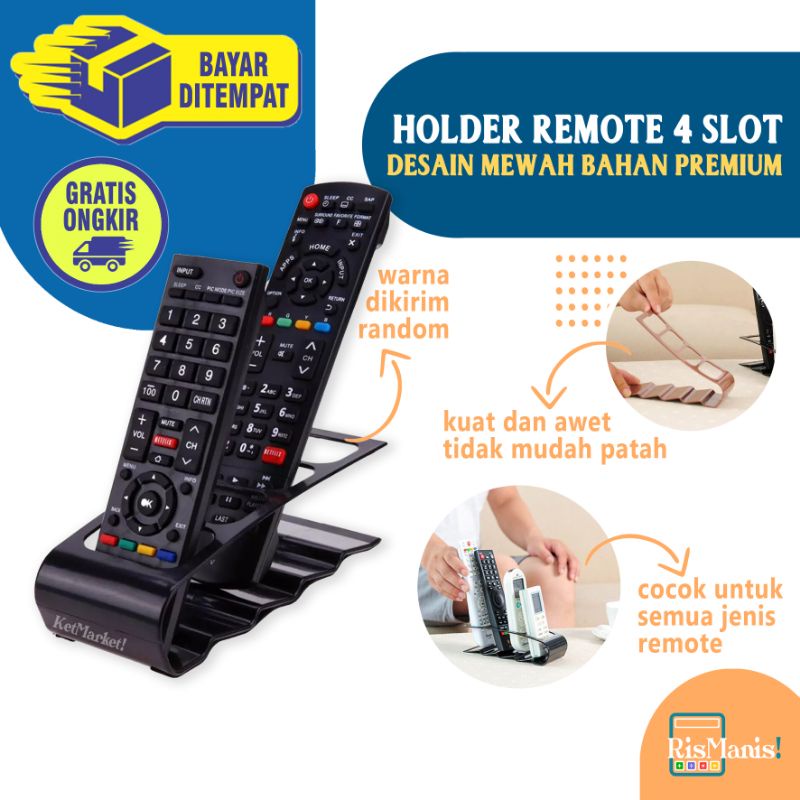 Jual 4 SLOTS REMOTE HOLDER - Rak Tempat Remote Control Organizer ...