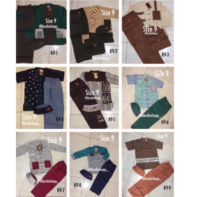 Jual BAJU MUSLIM ANAK DANNIS LAKI LAKI SIZE 9 ( BAJU LEBARAN ) Shopee