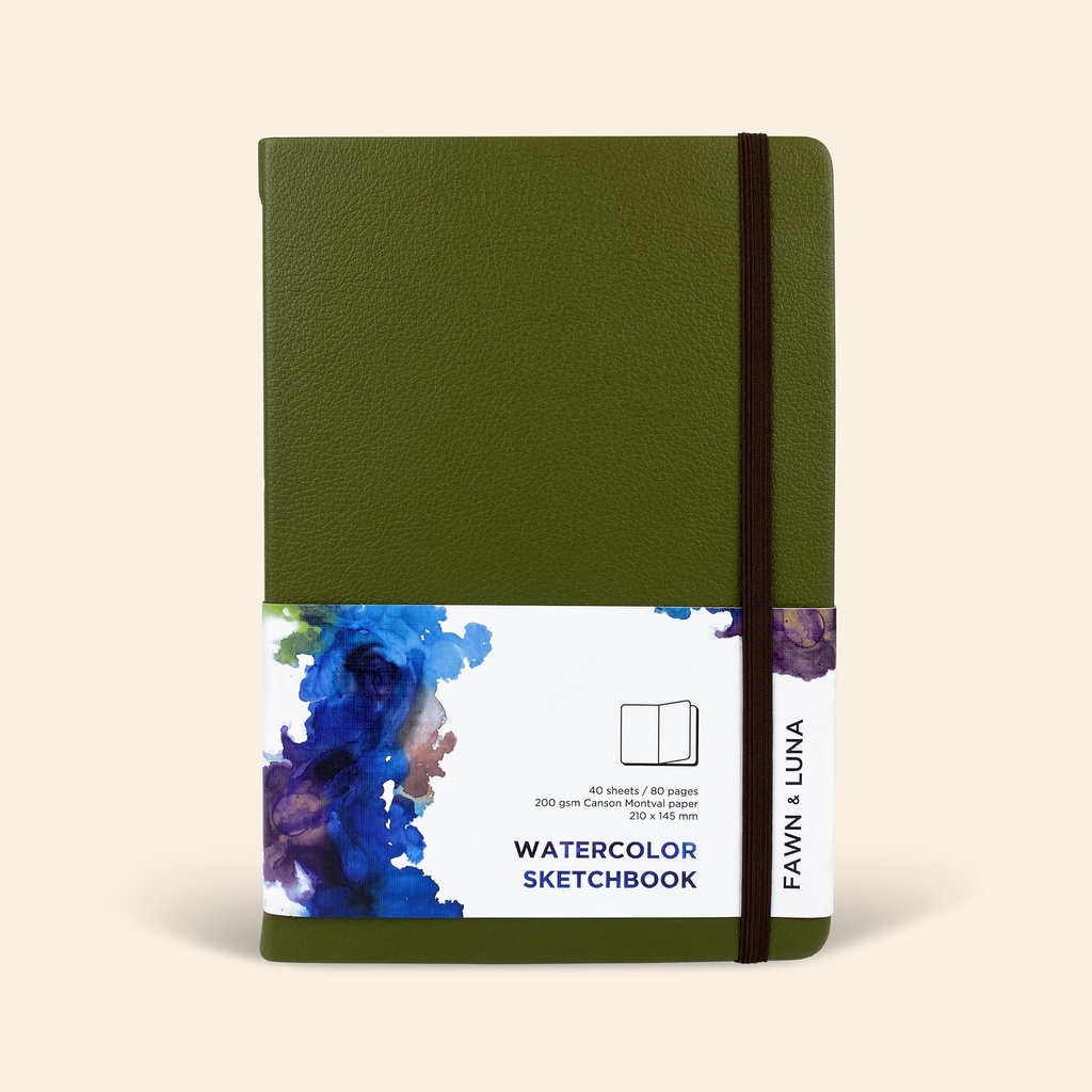 Jual Canson Montval Watercolor Sketchbook Moss Haze Buku Lukis