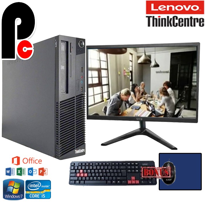 Jual PC KOMPUTER PC BUILT UP LENOVO THINKCENTRE M81 I5 2400 dan LED SPC ...