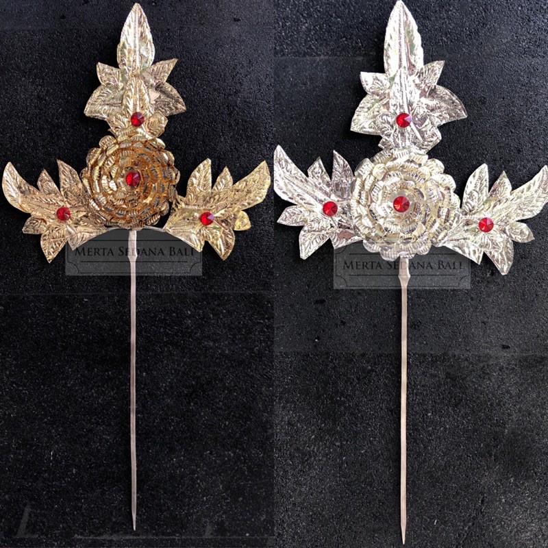 Jual Bunga Kap Emas & Perak Mawar Modifikasi Pengantin Bali | Shopee ...