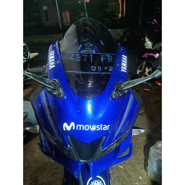 Jual VISOR WINDSHIELD JENONG R15 V3 SMOKE DAN CLEAR | Shopee Indonesia