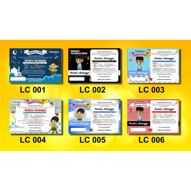 Jual Undangan Khitan/ Sunat/ Walimatul Khitan | Shopee Indonesia