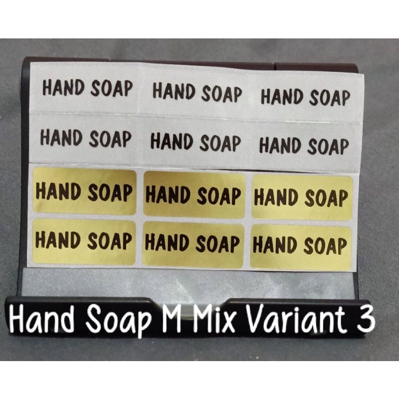Jual Stiker Label Waterproof HandSoap Hand Soap size M isi 12 pcs ...