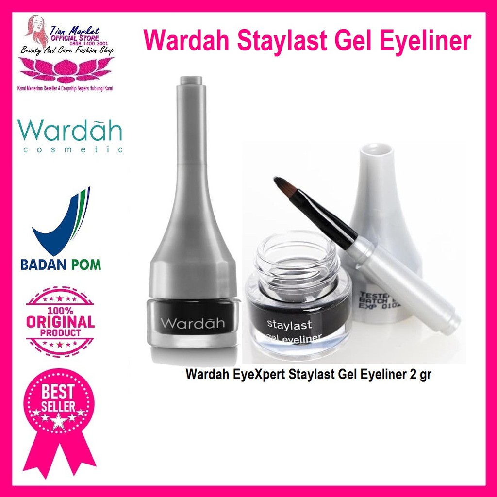 Jual Wardah EyeXpert Staylast Gel Eyeliner 2 gr Halal Bpom Shopee