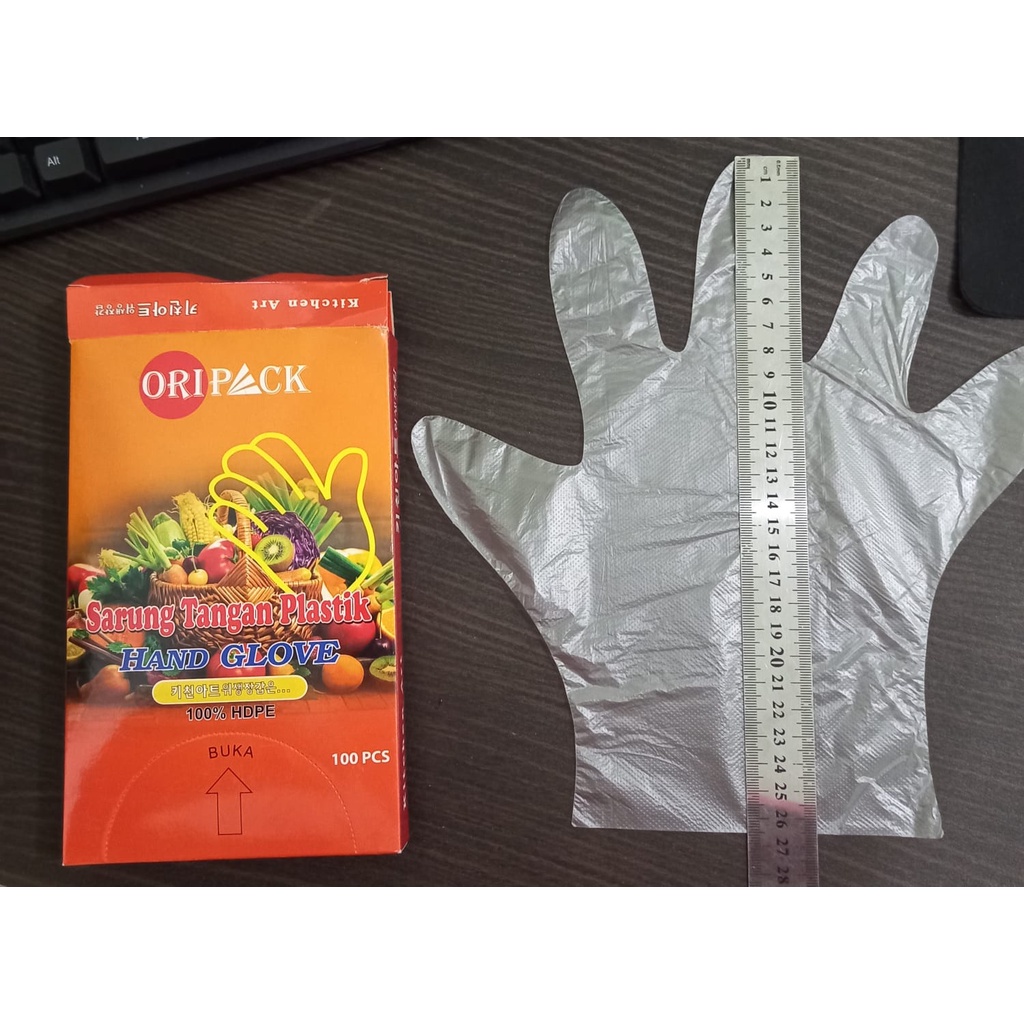 Jual SARUNG TANGAN PLASTIK / HAND GLOVE SEKALI PAKAI ISI 100 PCS ...