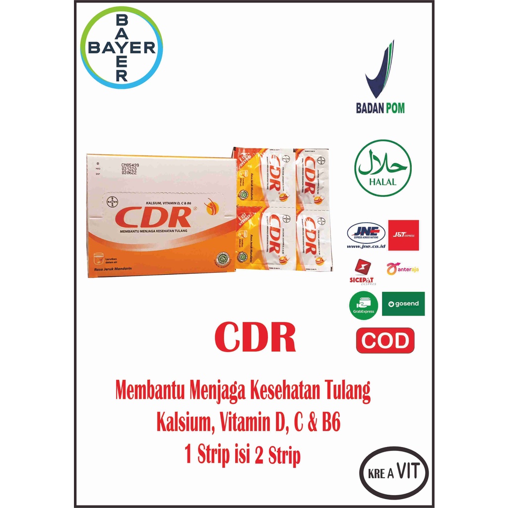 Jual CDR SUPLEMEN MEMBANTU MEMENUHI KEBUTUHAN KALSIUM RASA JERUK 1 ...