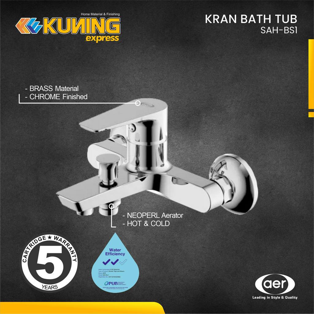 Jual AER Kran Bathub Shower Panas Dingin - Keran Mixer SAH-BS1 | Shopee ...