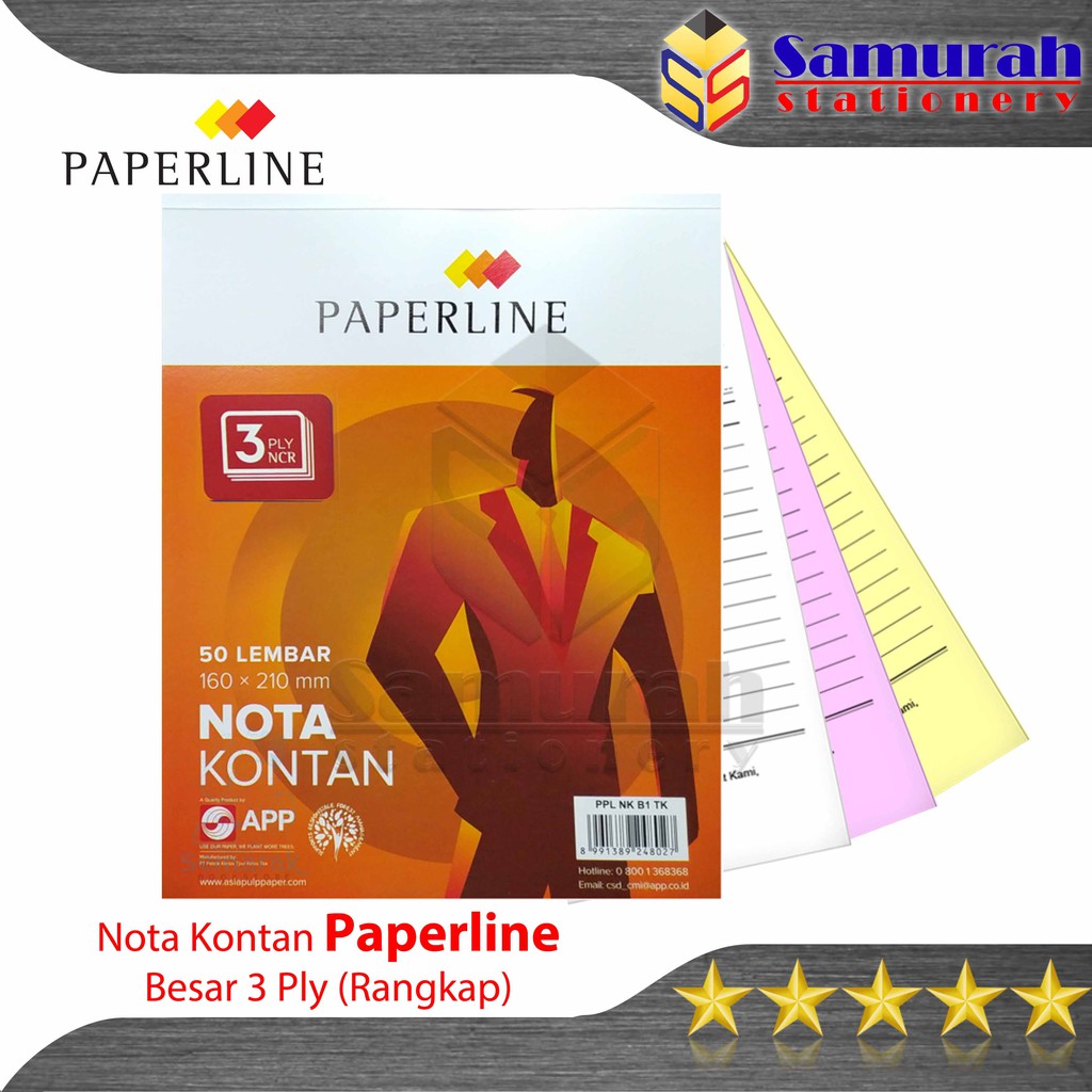 Jual Buku Nota Kontan Paperline Besar 3 Ply / Bon Rangkap 3 BSR / Nota ...