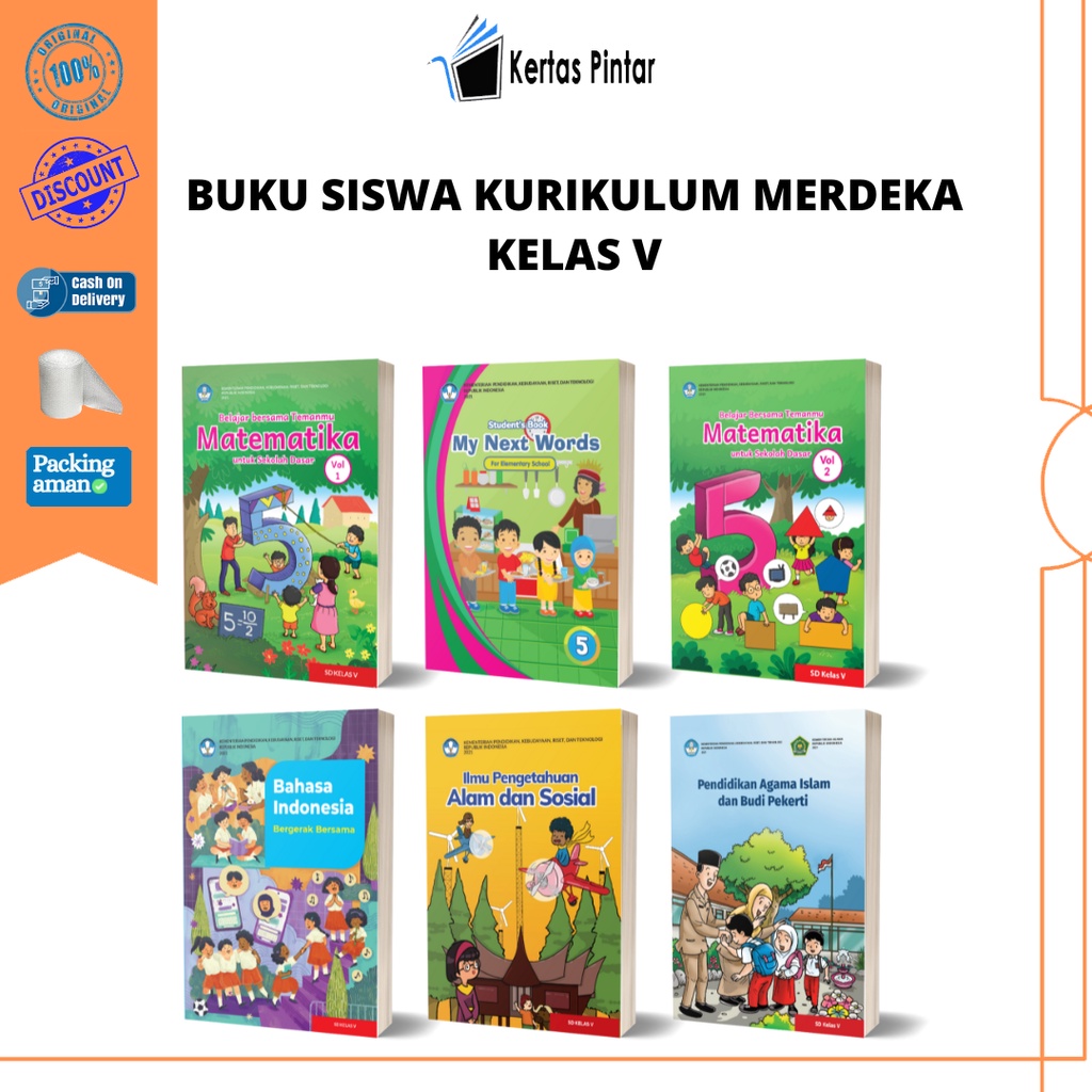 Jual BUKU PAKET KELAS 5 KURIKULUM MERDEKA BUKU SISWA SD V | Shopee ...