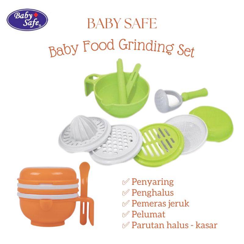 Jual Baby Safe AP014 Multi Food Grinding Set Grinder / Alat Penghalus