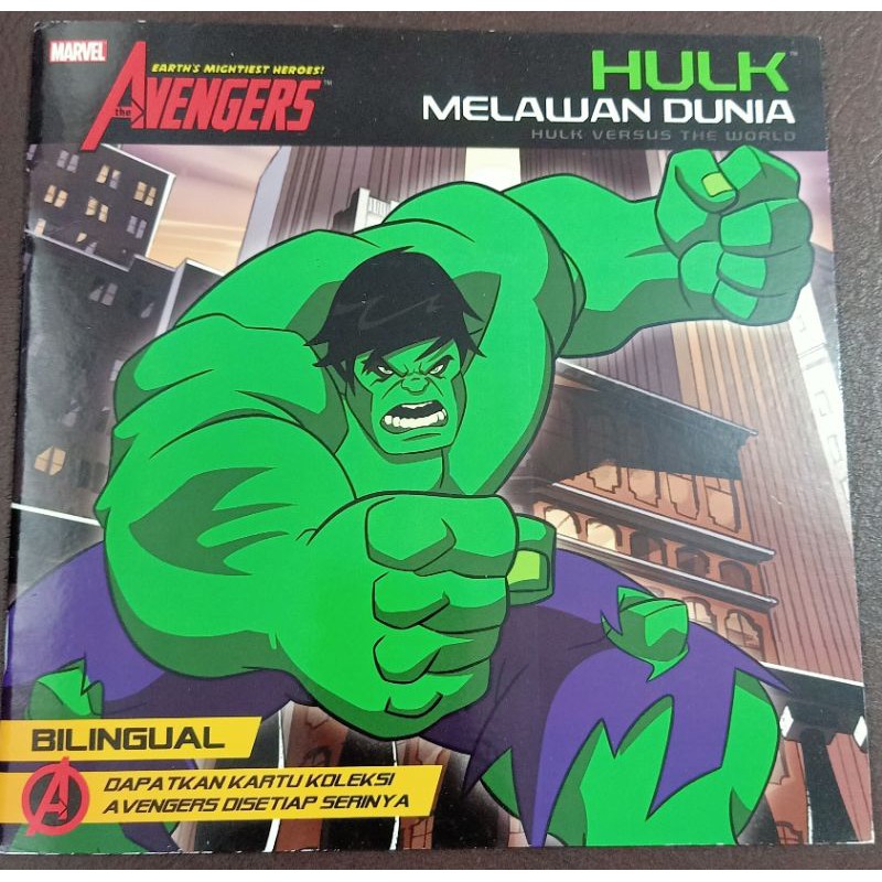 Jual Buku cerita anak Marvel Avengers " Hulk Melawan Dunia" ( Bilingual ...