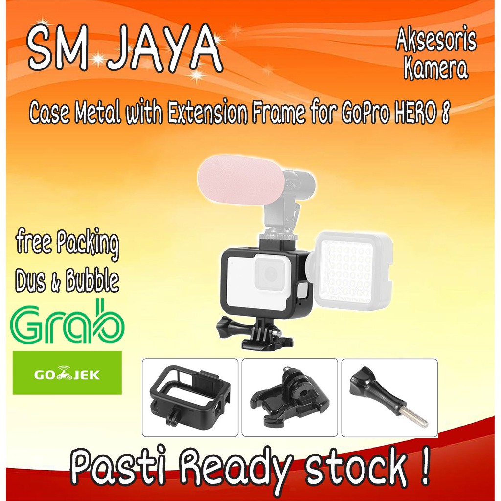 Jual GoPro HERO 8 Black Aluminium Case Metal Casing with Extension MIC ...