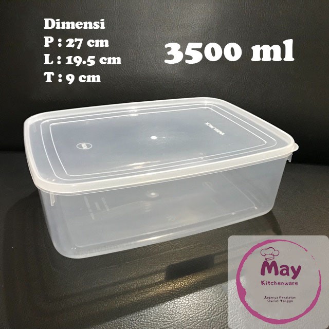 Jual Food Box Plastik Tempat Donat 3500ml Container Wadah Kotak Penyimpanan Makan Makanan 2997