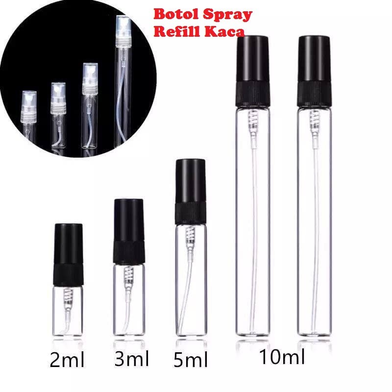 Jual Botol Spray Refill 3ml Decant Parfum Sanitizer Travel Size Kaca ...