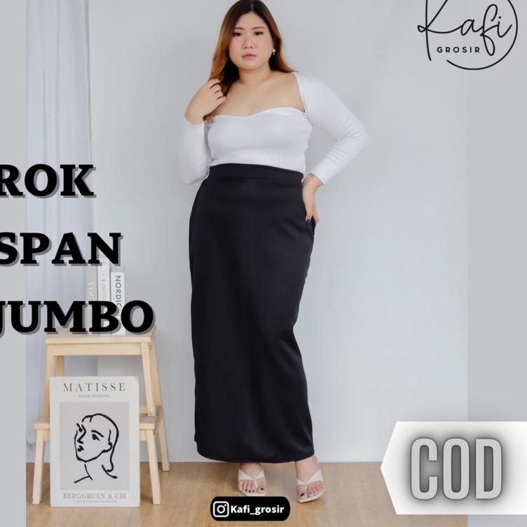 Jual Tren Kekinian.. Rok Span Panjang Rok Jumbo Rok Span Scuba Hitam ...