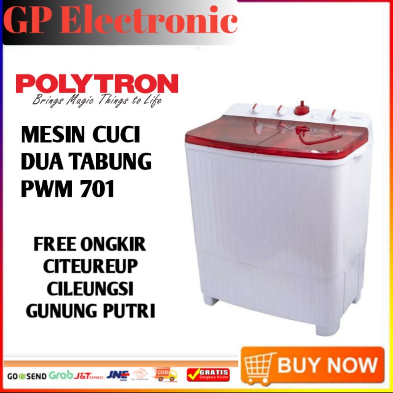 Jual MESIN CUCI POLYTRON 2 TABUNG/POLYTRON PWM-701 7KG | Shopee Indonesia