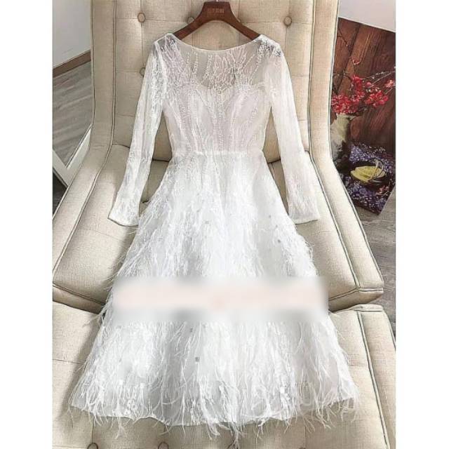 Dress bulu bulu best sale