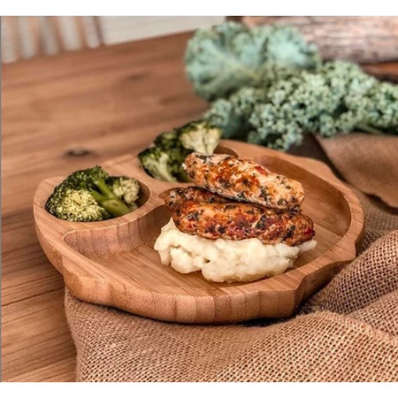 Bamboo Owl Plate with Suction