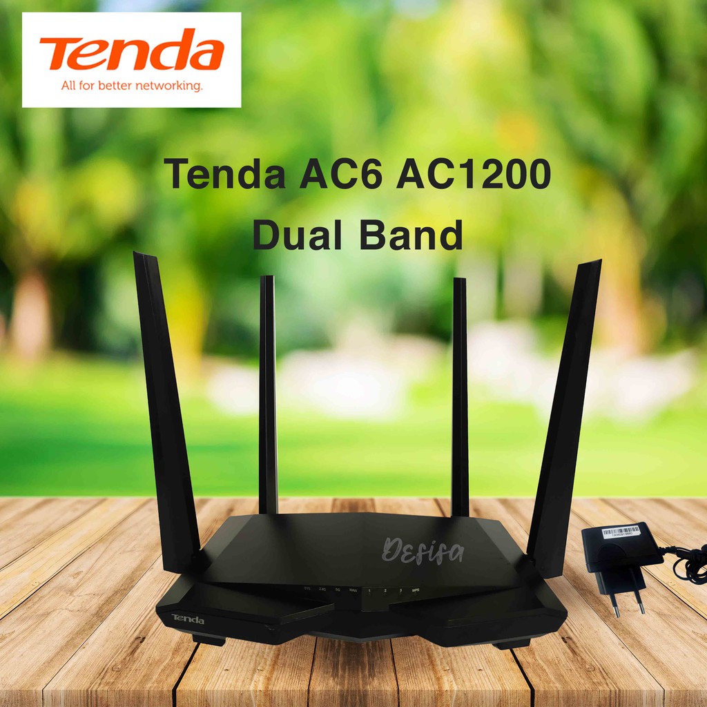 Jual Router WIFI Wireless Tenda AC6 AC1200 MIMO Gigabit Dual Band Bukan ...