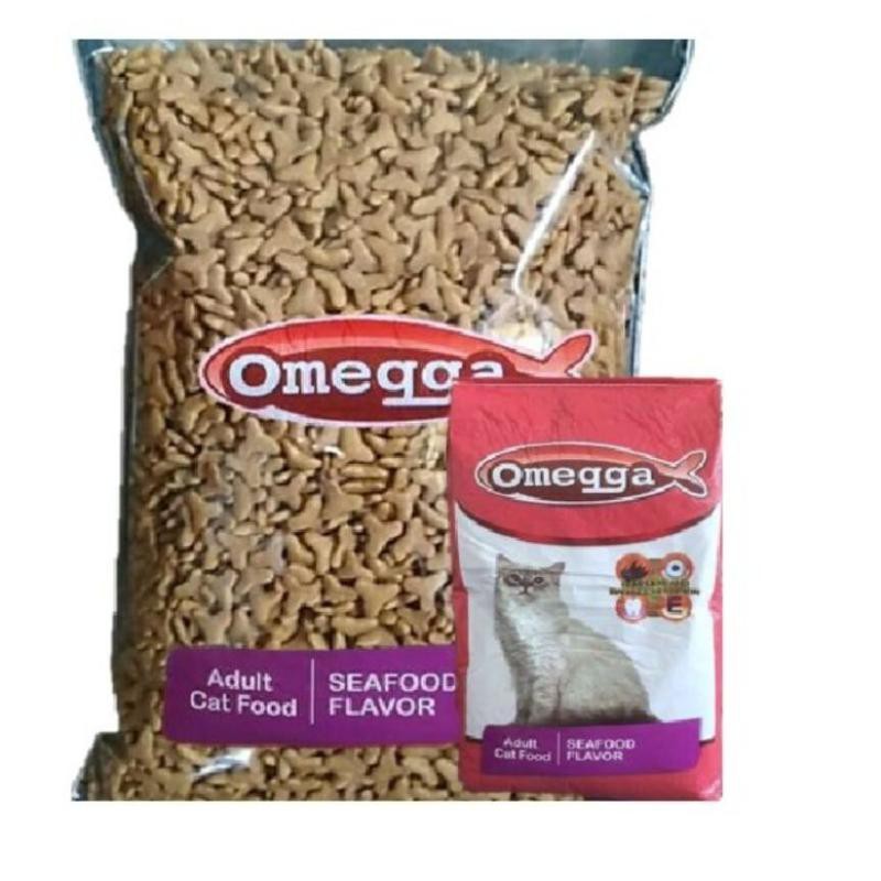 Omega Cat food seafood 1KG repack 1 kg adult kitten omegga 1 kilogram