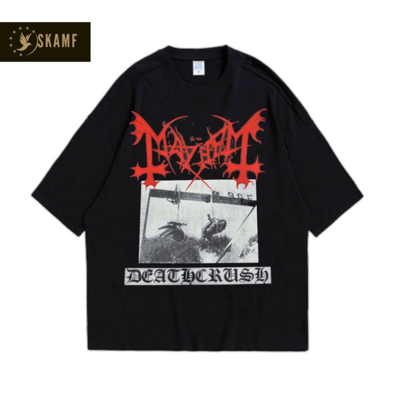 Camiseta Mayhem Deathcrush EP 1987 Camiseta De Rock Posercorpse Black Metal, Thrash Metal, Crust