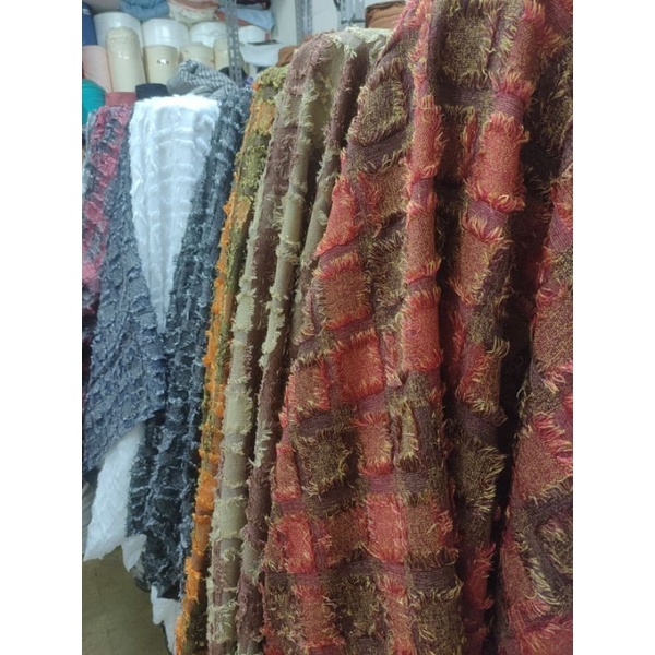 Jual BAHAN KAIN BULU RUMBAI KOTAK | Shopee Indonesia