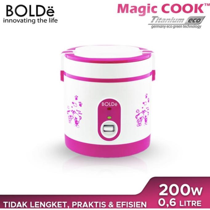Jual BOLDe Super COOK Titanium Eco 0,6 liter Rice Cooker Mini | Shopee ...