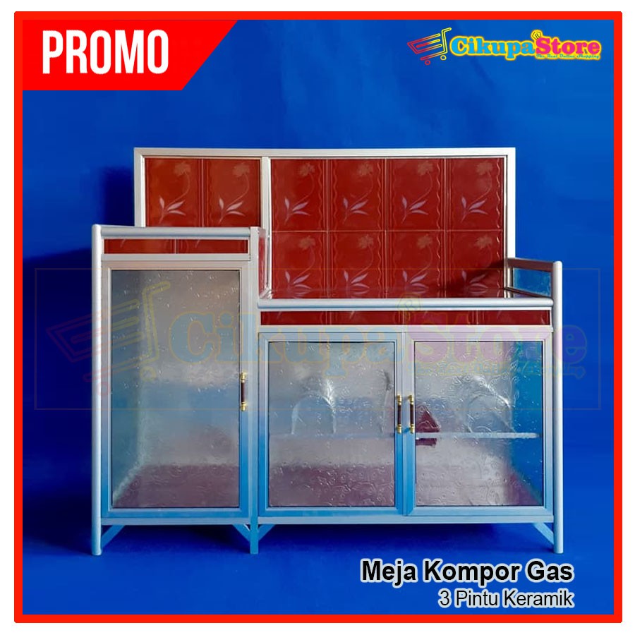 Jual Meja Kompor Gas 3 Pintu Undak + Rak Piring MKGS 889-128 (SUPER ...