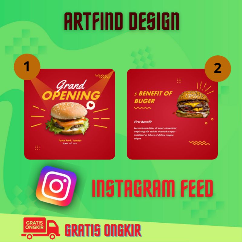 Jasa desain Post Konten Feed IG Instagram Satuan Murah Kekinian Part 5