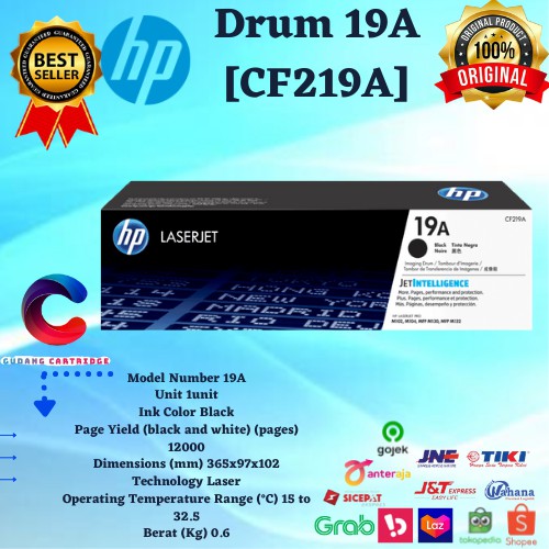 Jual Hp Laserjet 19A ORIGINAL Black Imaging Drum CF219A Shopee Indonesia