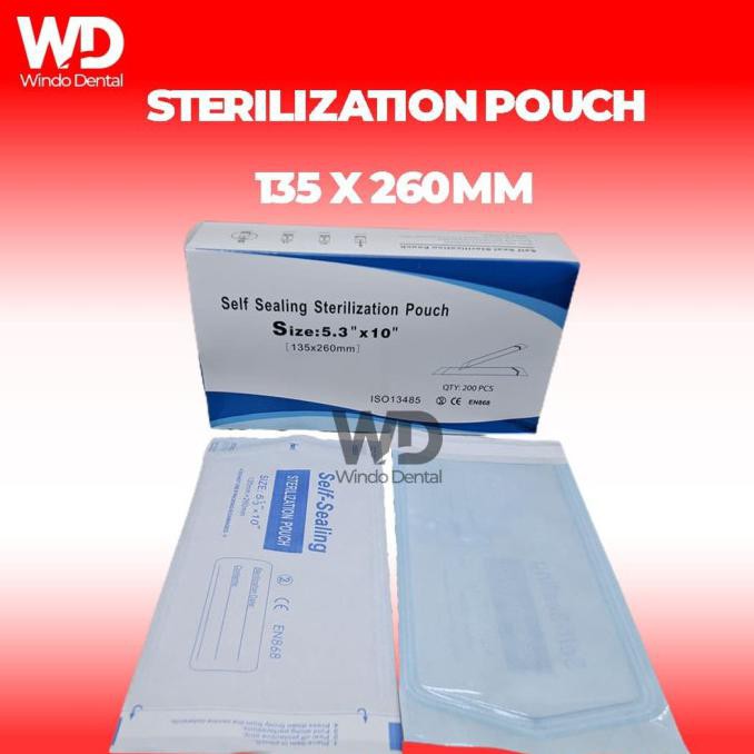 Jual Dental Medipouch/Steril Sterilization Pouch Pouches Pack 13,5Cm X